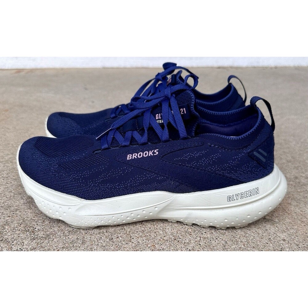 Brooks Glycerin StealthFit 21 Women’s 10 B Navy Blue Running Shoes 120410 - Picture 3 of 9